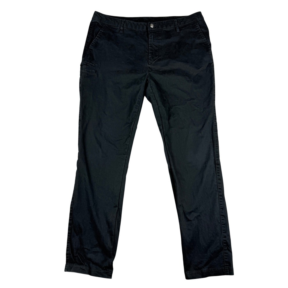 BYLT Chino Pants Men's 38 (Fit 36.5x29.5) Black Premium Basics Stretch Preppy